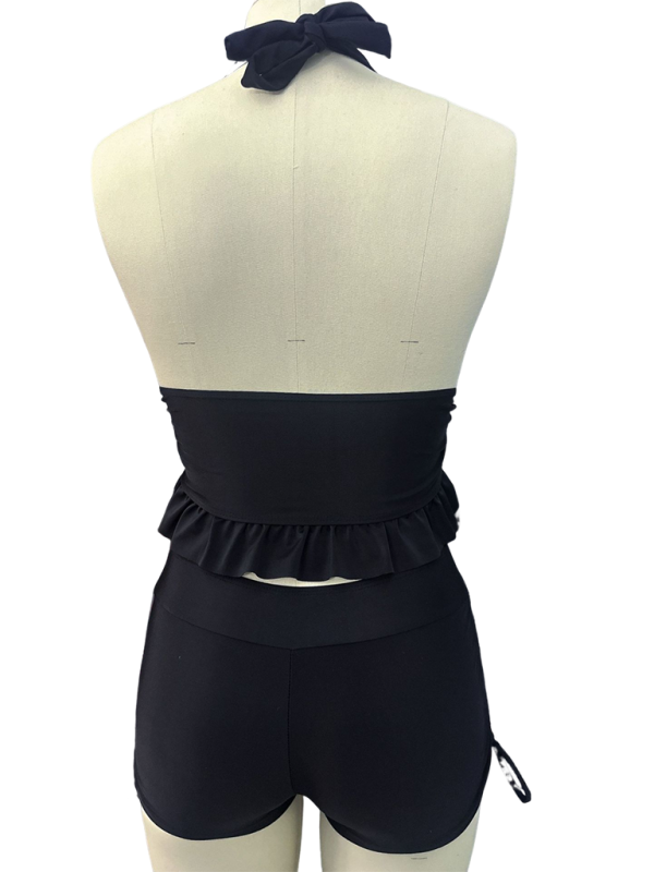 TEEK - Halter Ruched Shorts Bikini SWIMWEAR TEEK K