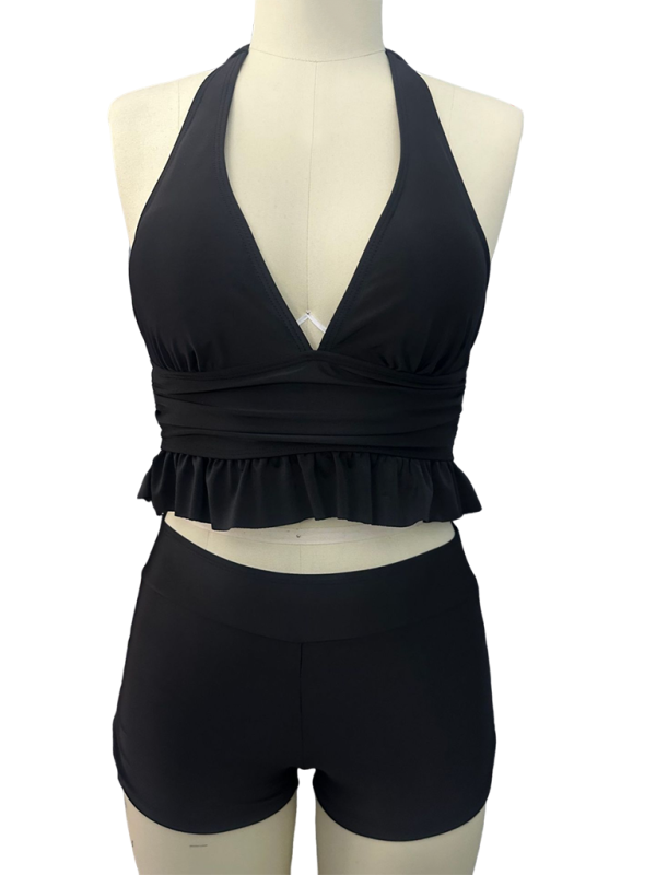 TEEK - Halter Ruched Shorts Bikini SWIMWEAR TEEK K