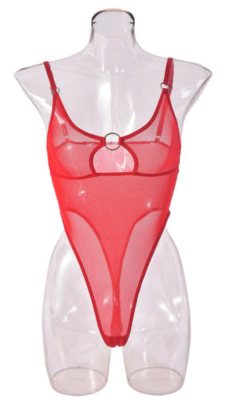 TEEK - Mesh Chest Iron Ring Jumpsuit Lingerie LINGERIE TEEK K