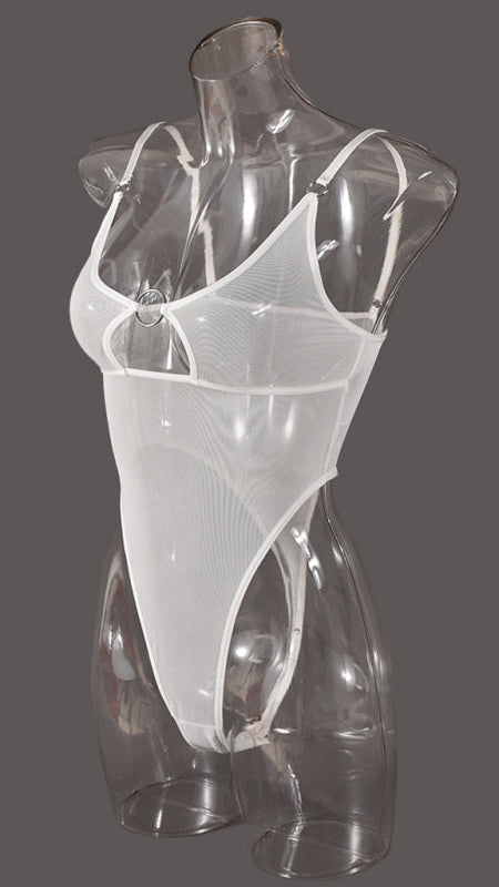 TEEK - Mesh Chest Iron Ring Jumpsuit Lingerie LINGERIE TEEK K