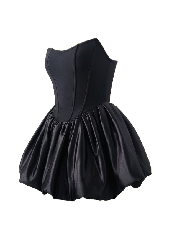 TEEK - Fishbone Tutu Fluffy Sleeveless Dress DRESS TEEK K