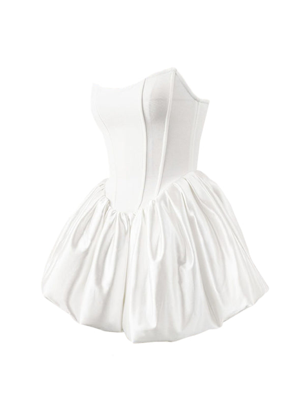 TEEK - Fishbone Tutu Fluffy Sleeveless Dress DRESS TEEK K
