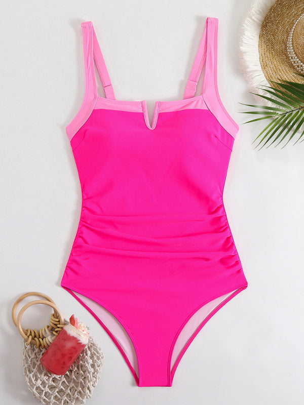 TEEK - Contrast Color One-Piece Swimsuit SWIMWEAR TEEK K