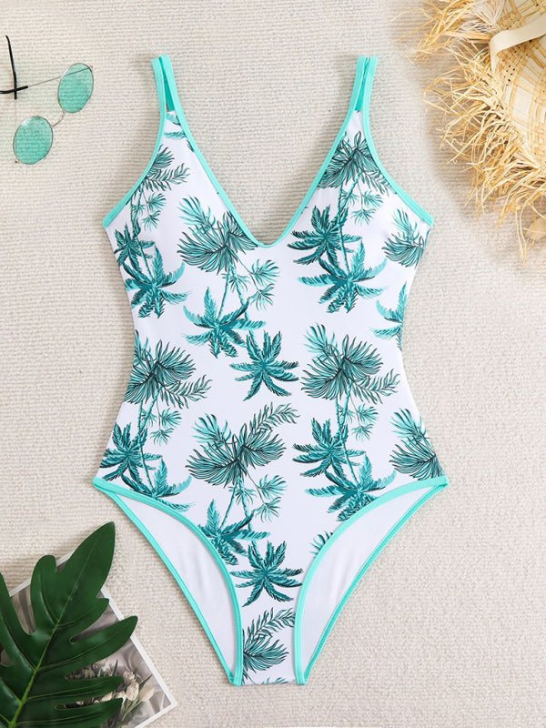 TEEK - Floral Print Sports One-Piece Swimsuit SWIMWEAR TEEK K