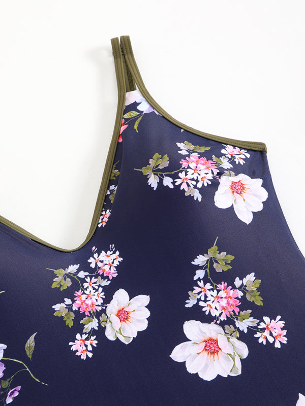 TEEK - Floral Print Sports One-Piece Swimsuit SWIMWEAR TEEK K