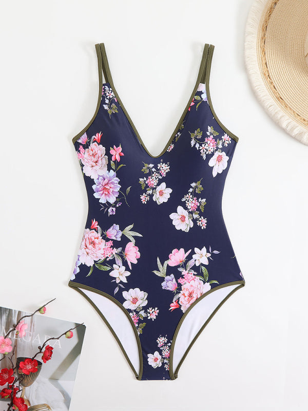 TEEK - Floral Print Sports One-Piece Swimsuit SWIMWEAR TEEK K
