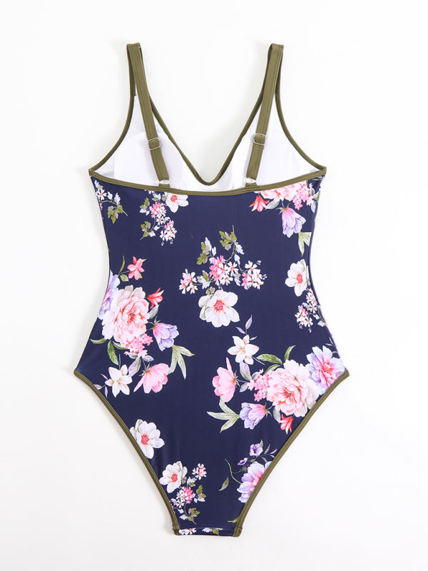 TEEK - Floral Print Sports One-Piece Swimsuit SWIMWEAR TEEK K