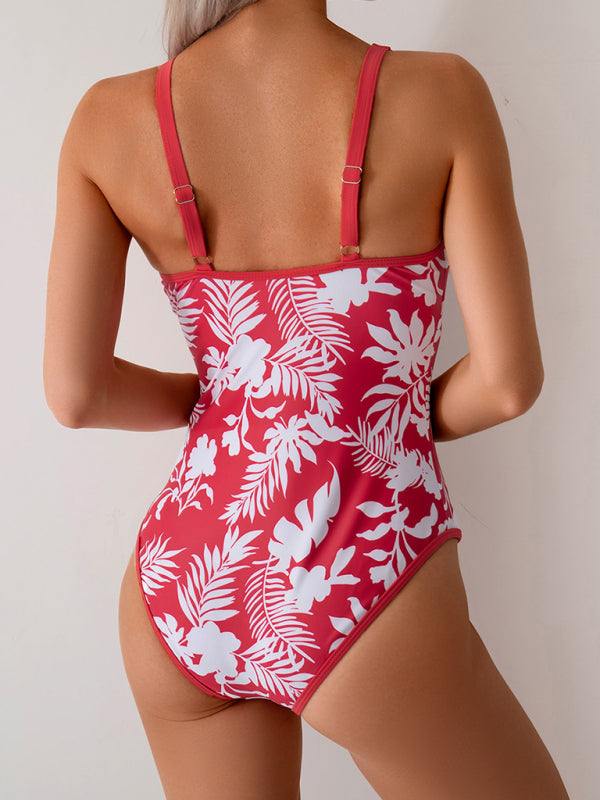 TEEK - Floral Print Sports One-Piece Swimsuit SWIMWEAR TEEK K