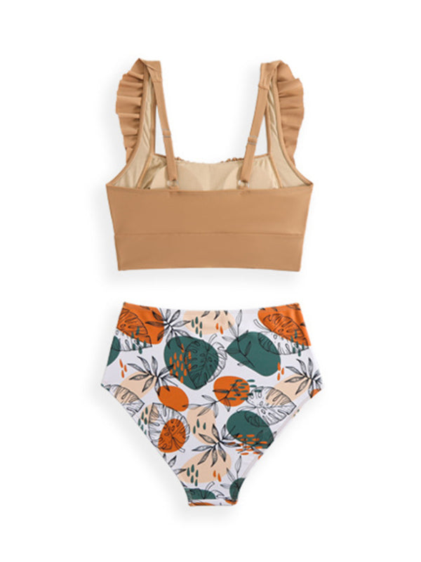 TEEK - Ruffled Crop Top Two Piece Bikini SWIMWEAR TEEK K