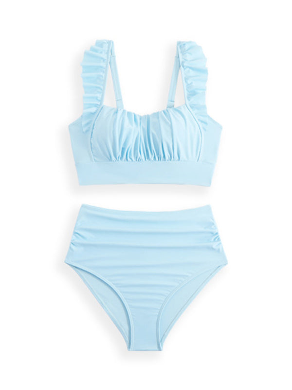 TEEK - Ruffled Crop Top Two Piece Bikini SWIMWEAR TEEK K
