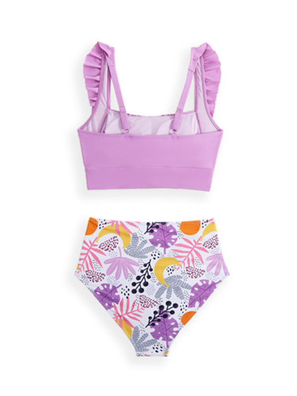 TEEK - Ruffled Crop Top Two Piece Bikini SWIMWEAR TEEK K