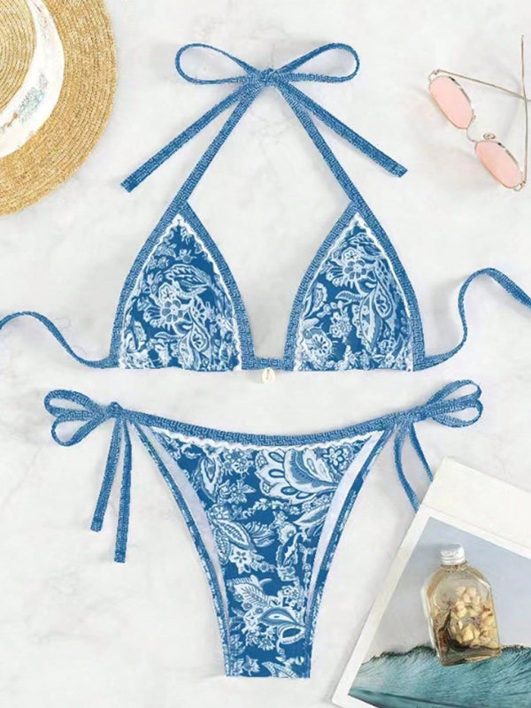 TEEK - Multicolor Floral Print Bikini SWIMWEAR TEEK K Clear blue S