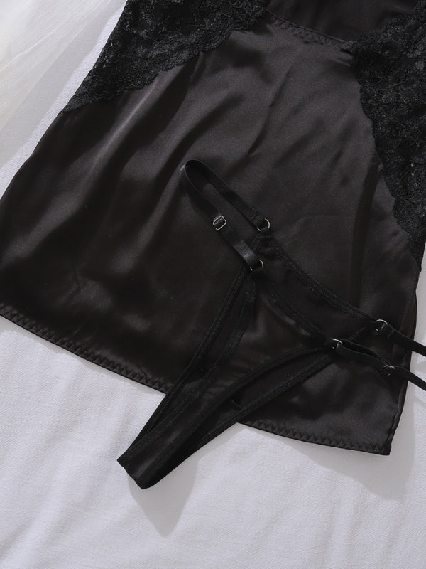 TEEK - Lace Strap Tank Dress Two-Piece Set LINGERIE TEEK K