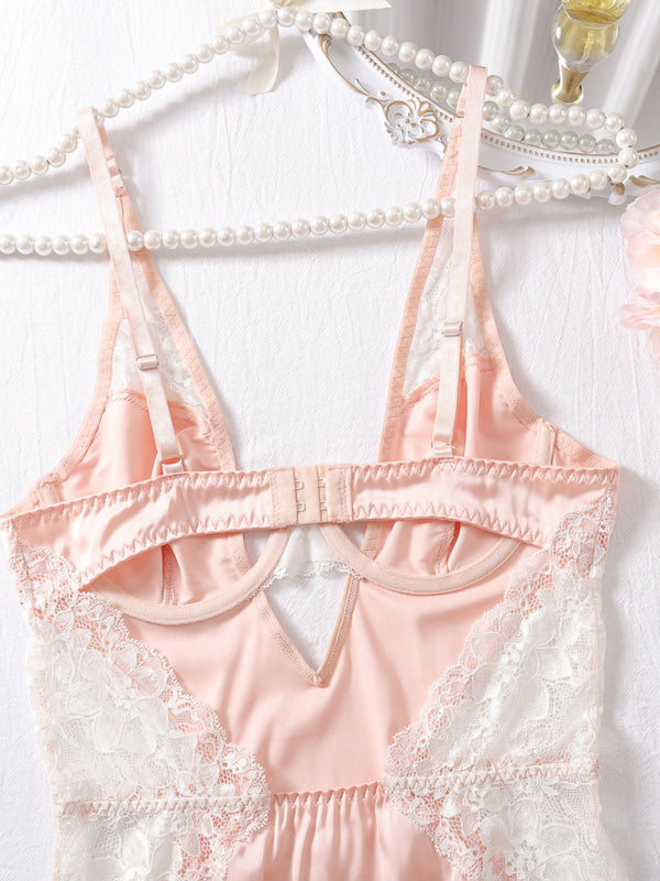 TEEK - Lace Strap Tank Dress Two-Piece Set LINGERIE TEEK K