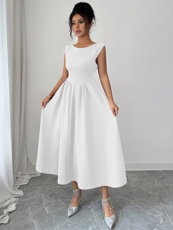 TEEK - Snatched Waiste Sleeveless Maxi Dress DRESS TEEK K White S