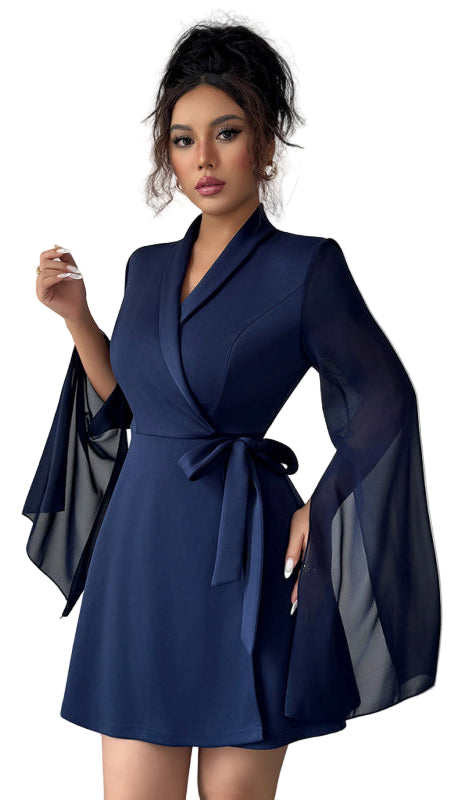 TEEK - Champlain Elegant Long-Sleeved Tie Dress DRESS TEEK K