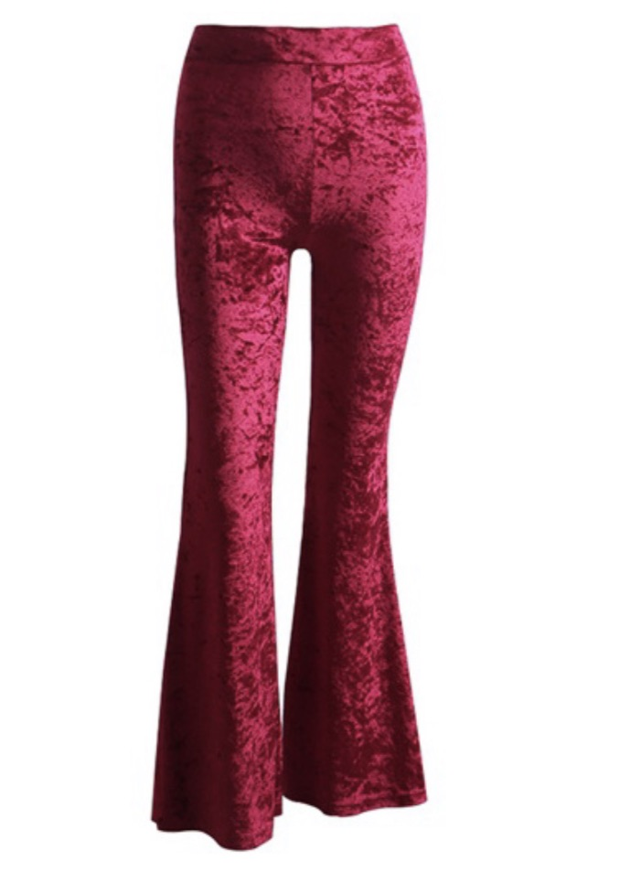 TEEK - Velvet Flares PANTS TEEK RRRB Red Small