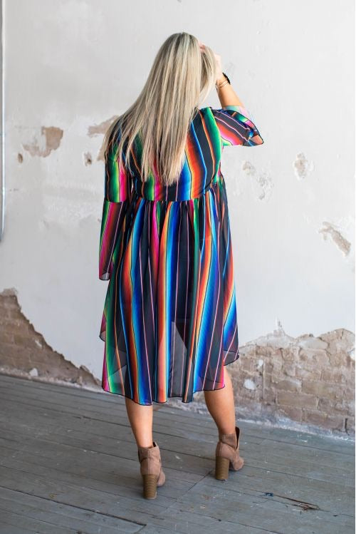 TEEK - BLUE SERAPE HIGH LOW TOP TOPS TEEK RRRB