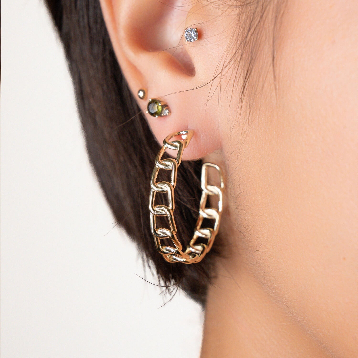 TEEK - Chunky Oval Link Hoop Earrings JEWELRY TEEK GNH