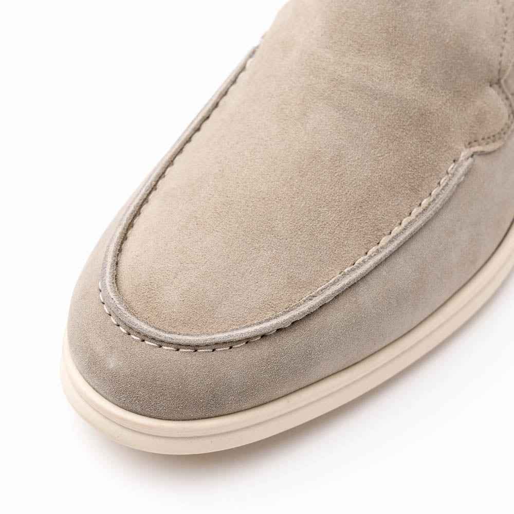 TEEK - 16-621-BON LIVORNO Sueded Italian Goatskin Loafer Bone SHOES TEEK ZI