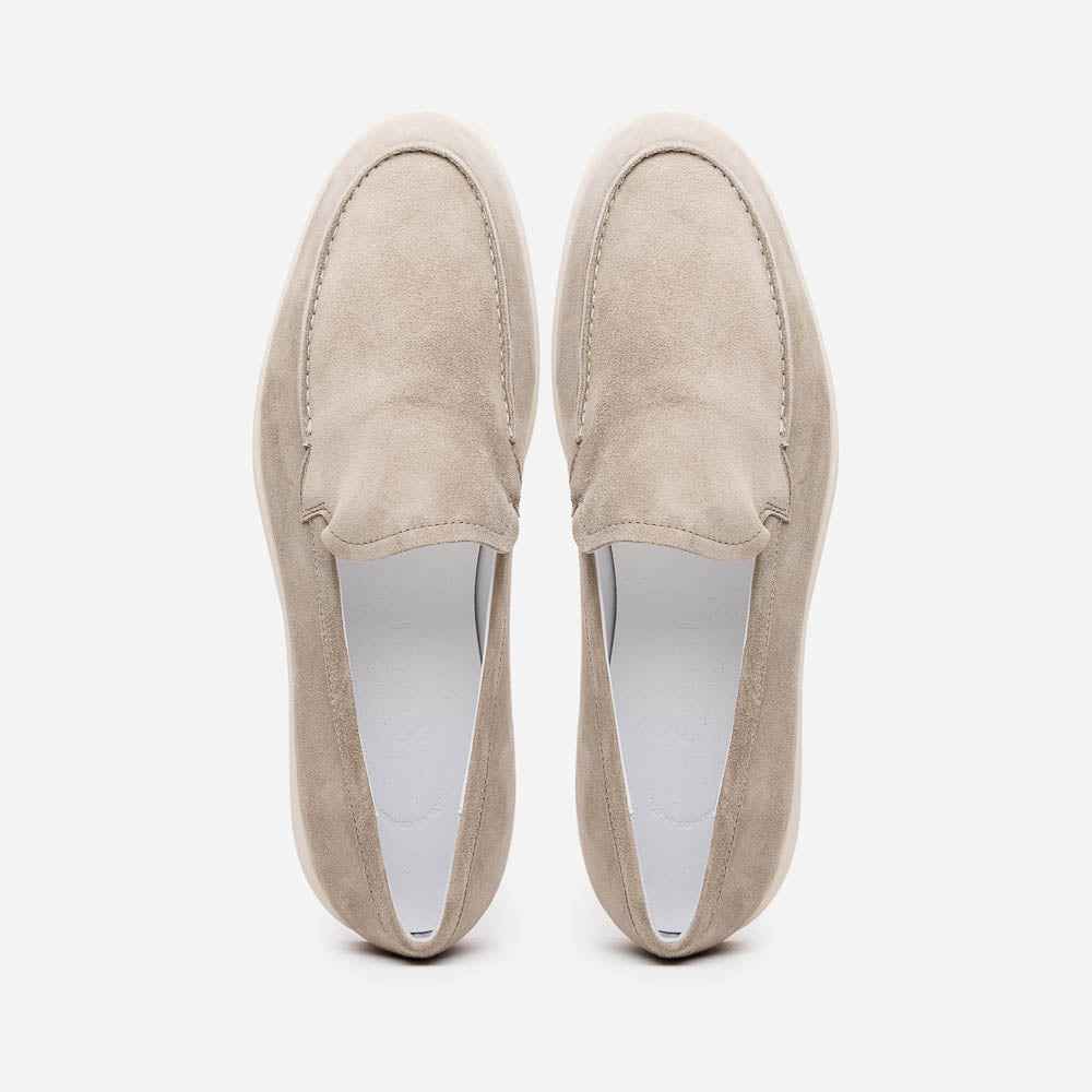TEEK - 16-621-BON LIVORNO Sueded Italian Goatskin Loafer Bone SHOES TEEK ZI