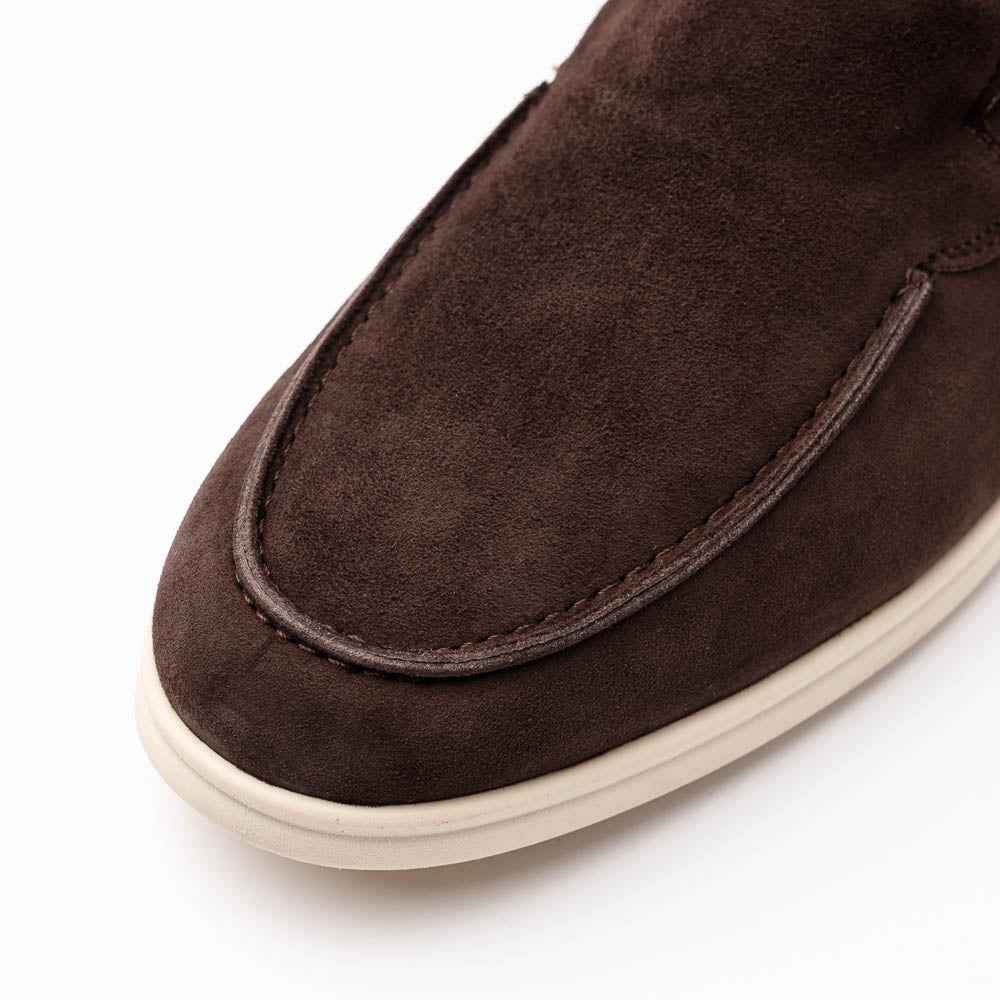 TEEK - 16-621-MOC LIVORNO Sueded Italian Goatskin Loafer Mocha SHOES TEEK ZI