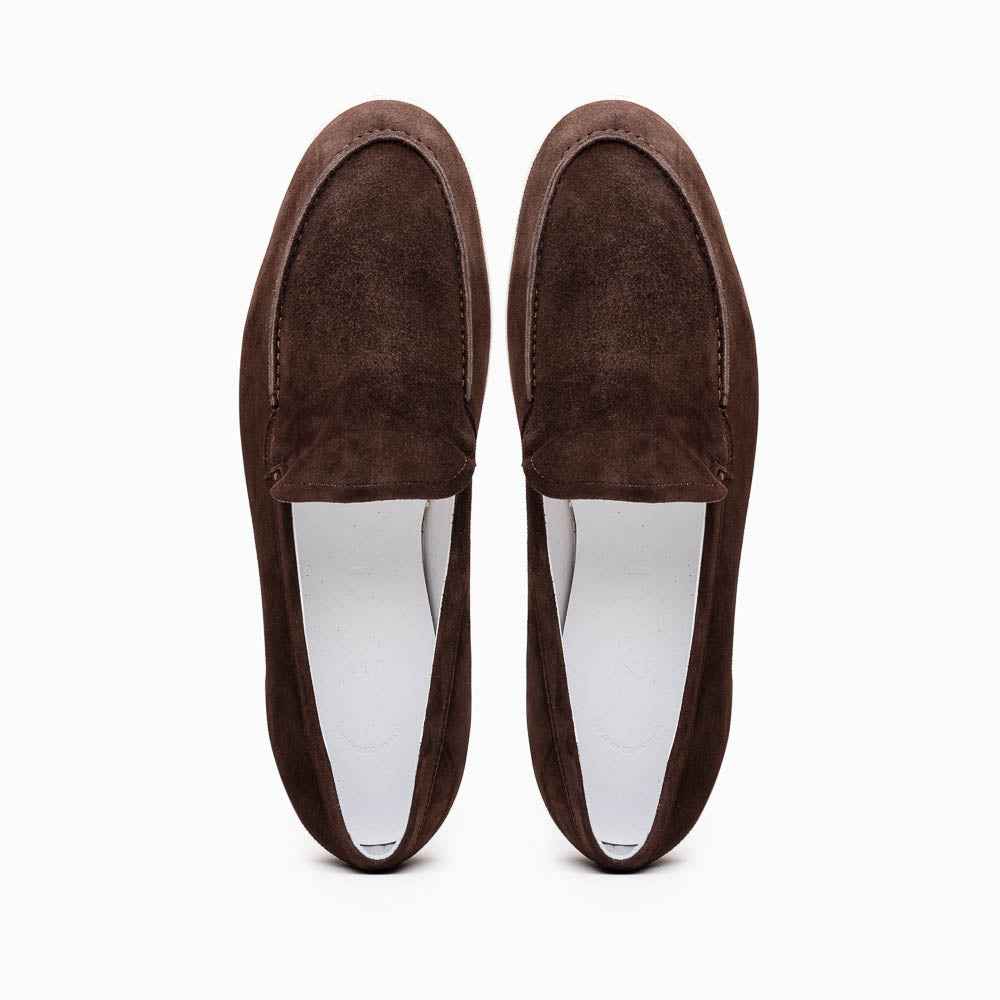 TEEK - 16-621-MOC LIVORNO Sueded Italian Goatskin Loafer Mocha SHOES TEEK ZI