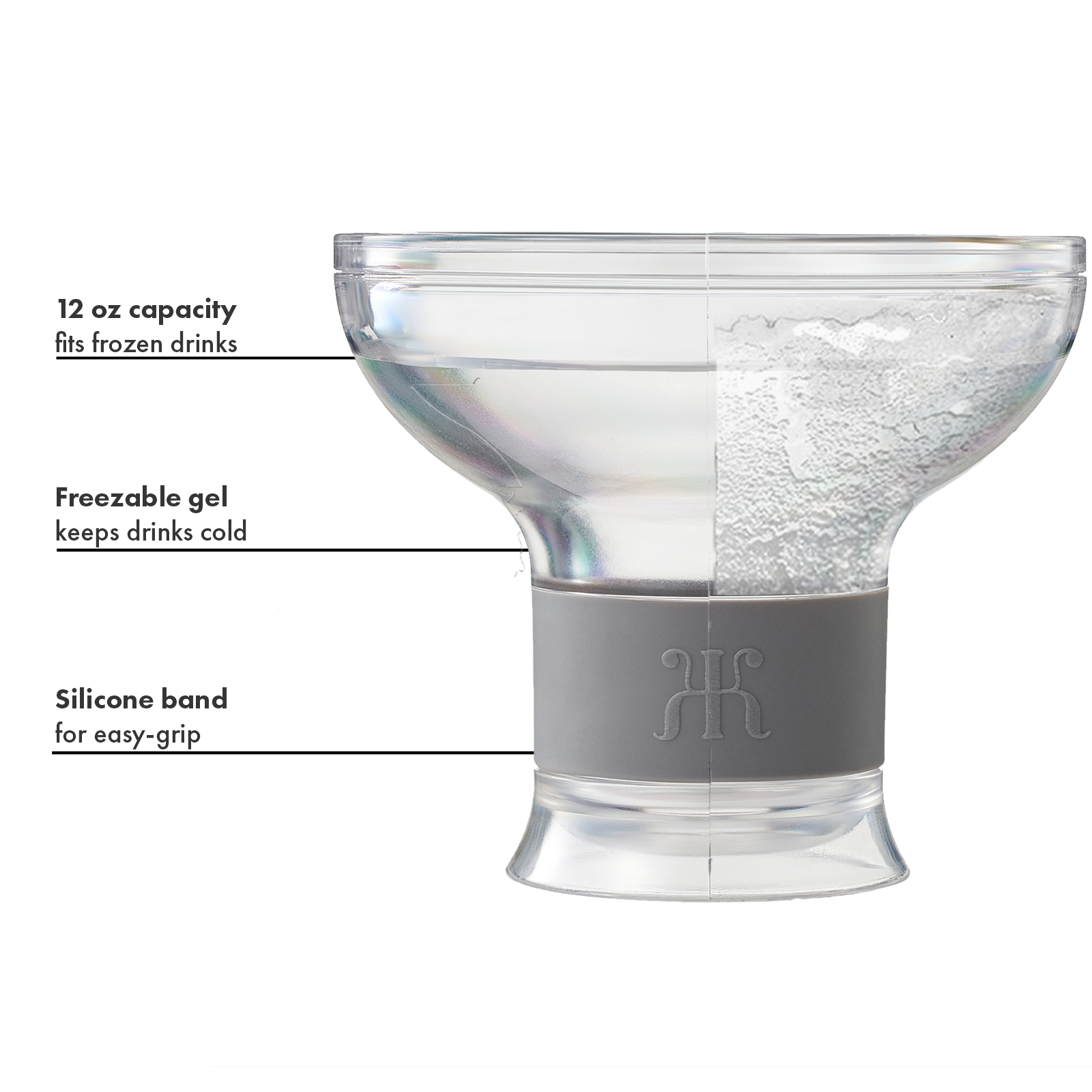 TEEK - Eze Frozen Margarita & Cocktail Chiller Glasses Acrylic Set HOME DECOR TEEK KS