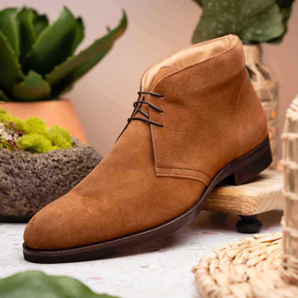 TEEK - 6-592-TOB MARCO Suede Calfskin Chukka Boot, Tobacco SHOES TEEK ZI