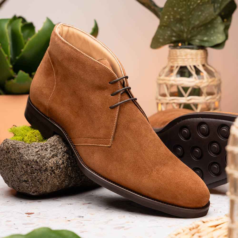 TEEK - 6-592-TOB MARCO Suede Calfskin Chukka Boot, Tobacco SHOES TEEK ZI