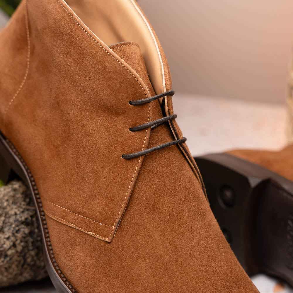 TEEK - 6-592-TOB MARCO Suede Calfskin Chukka Boot, Tobacco SHOES TEEK ZI