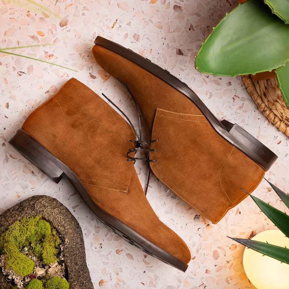 TEEK - 6-592-TOB MARCO Suede Calfskin Chukka Boot, Tobacco SHOES TEEK ZI