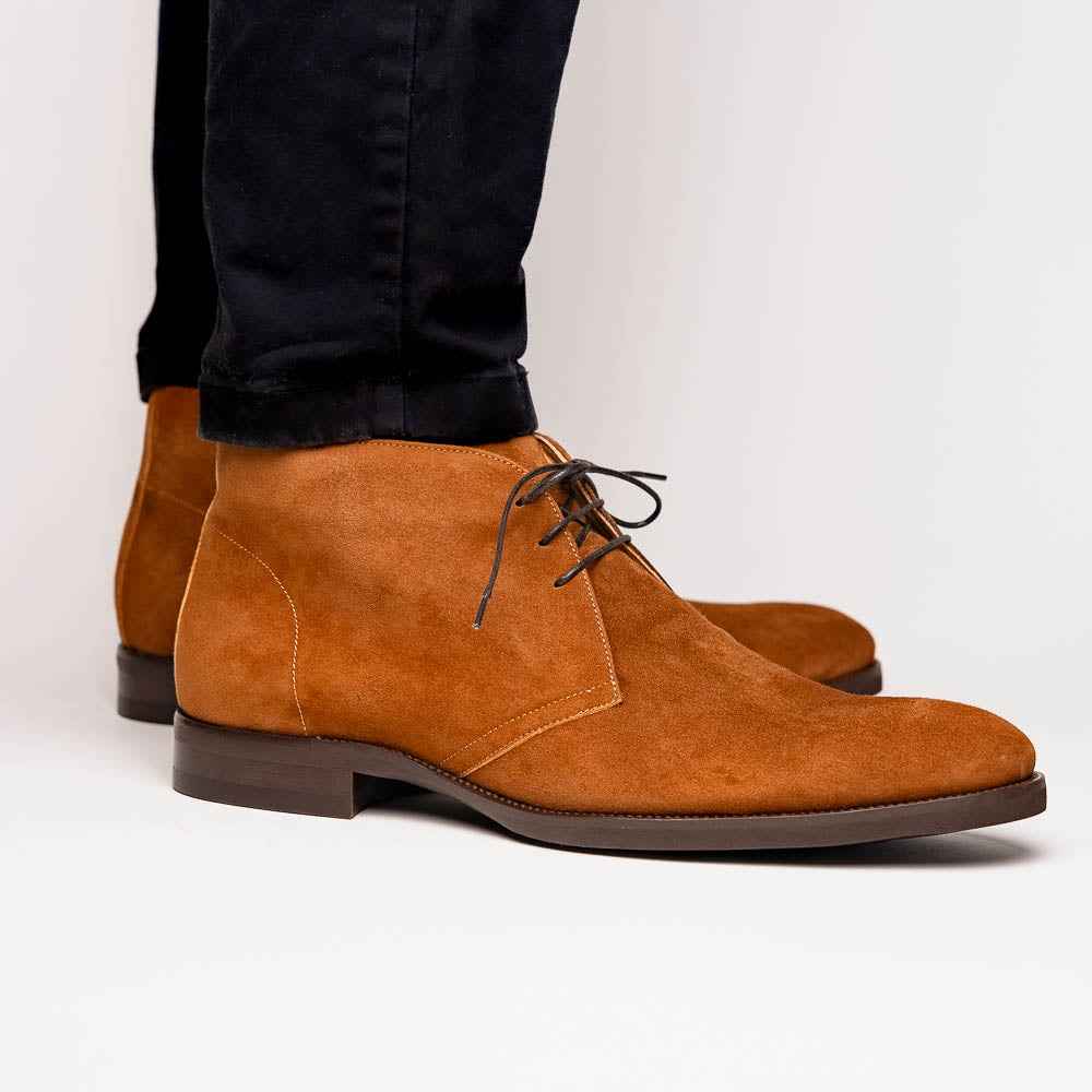 TEEK - 6-592-TOB MARCO Suede Calfskin Chukka Boot, Tobacco SHOES TEEK ZI