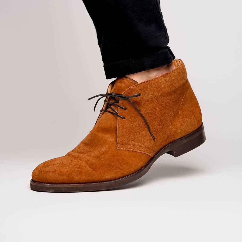 TEEK - 6-592-TOB MARCO Suede Calfskin Chukka Boot, Tobacco SHOES TEEK ZI