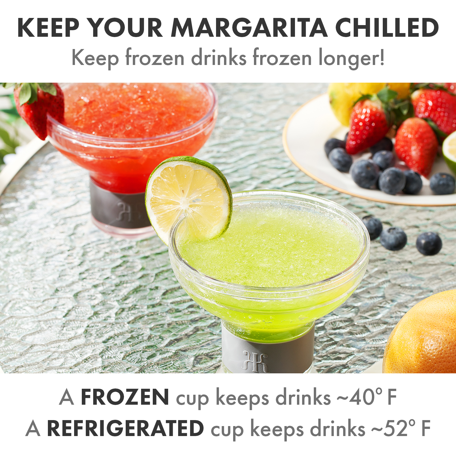 TEEK - Barcelona Frozen Margarita & Cocktail Chiller Glasses Set HOME DECOR TEEK KS