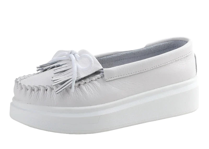 TEEK - Moeerue Platform Mocassins - White SHOES TEEK MS 4