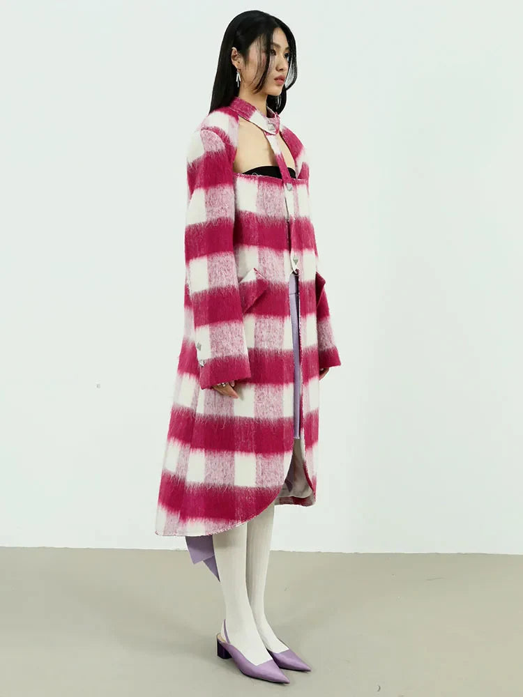 TEEK - Hurnana Plaid Cut Out Coat COAT TEEK MS