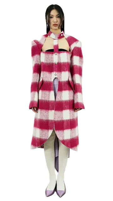 TEEK - Hurnana Plaid Cut Out Coat COAT TEEK MS S