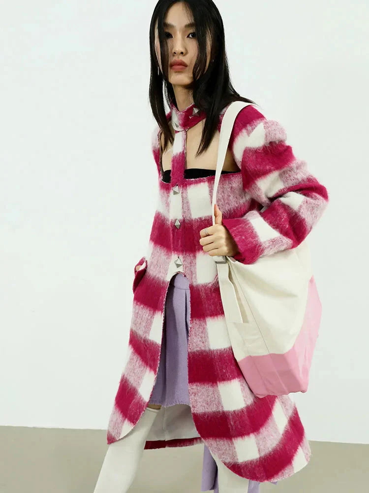 TEEK - Hurnana Plaid Cut Out Coat COAT TEEK MS