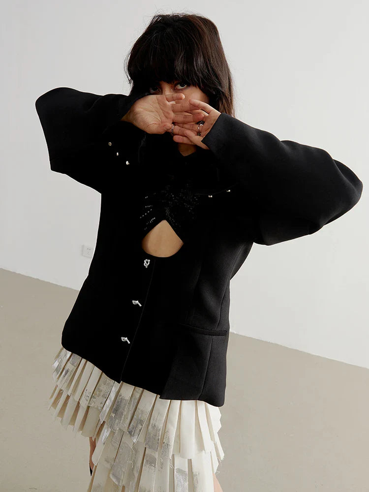 TEEK - Nandy Puff Sleeve Cut-Out Coat COAT TEEK MS