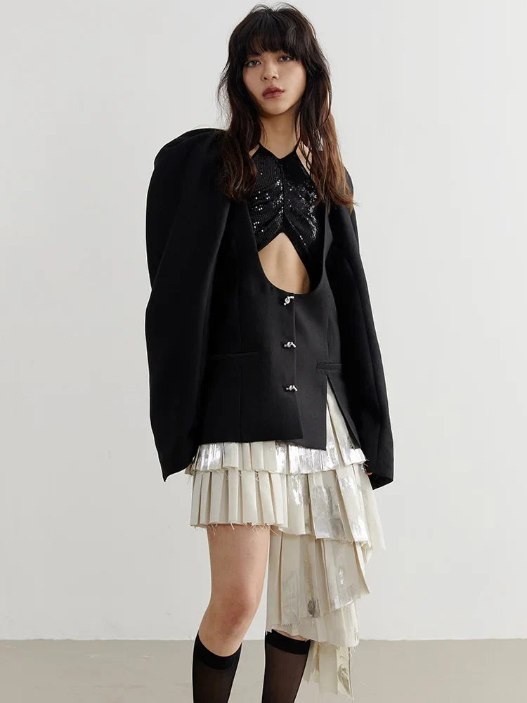 TEEK - Nandy Puff Sleeve Cut-Out Coat COAT TEEK MS