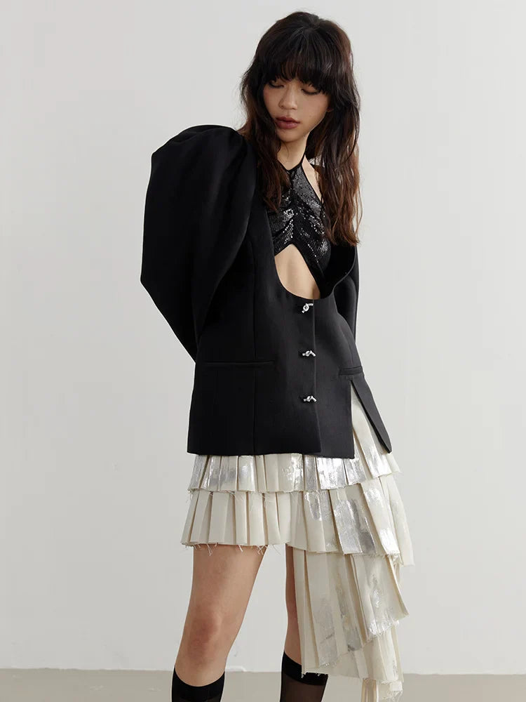 TEEK - Nandy Puff Sleeve Cut-Out Coat COAT TEEK MS