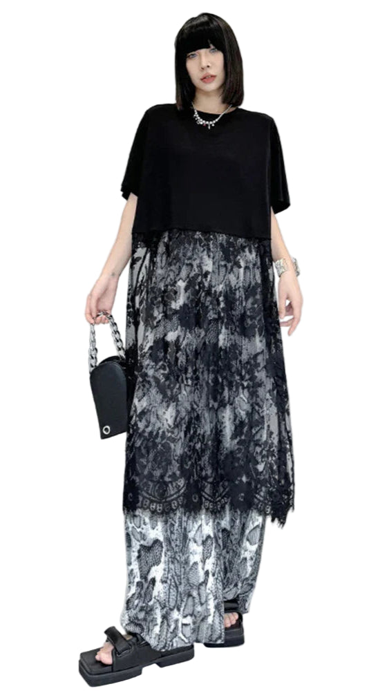 TEEK - Darcelle Lace Bottom Tunic TOPS TEEK MS