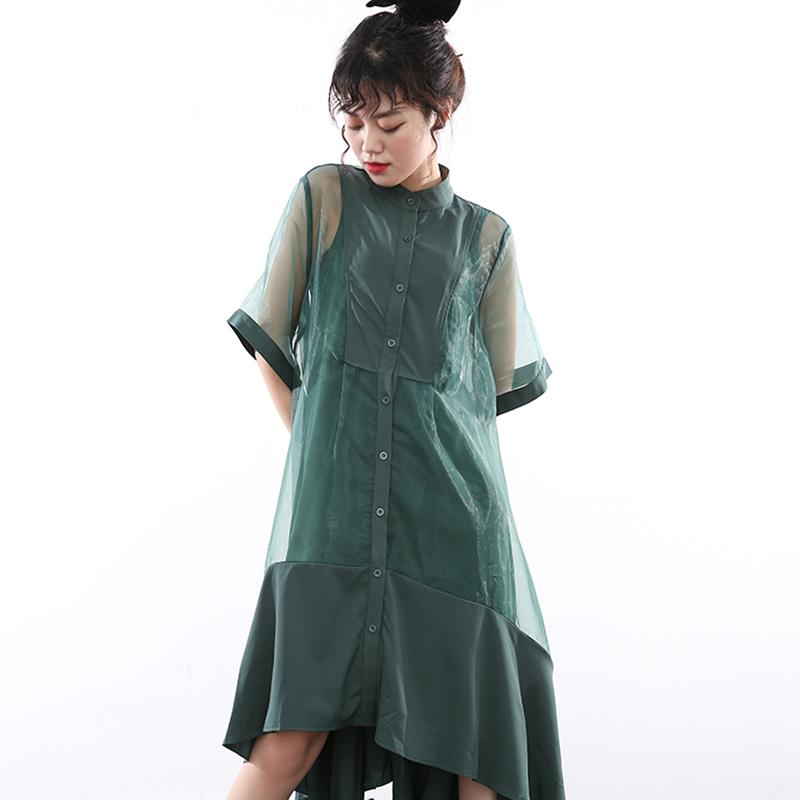 TEEK - Koharu Irregular Shirt Dress DRESS TEEK MS