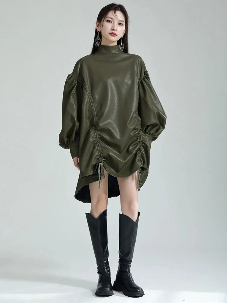 TEEK - Paoula Ruched Dress - Green DRESS TEEK MS