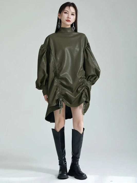 TEEK - Paoula Ruched Dress - Green DRESS TEEK MS