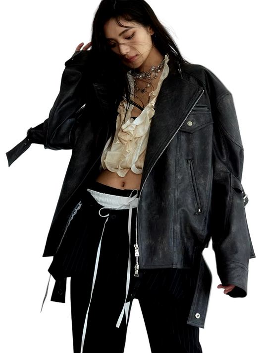 TEEK - Hakattua Vegan Leather Jacket JACKET TEEK MS