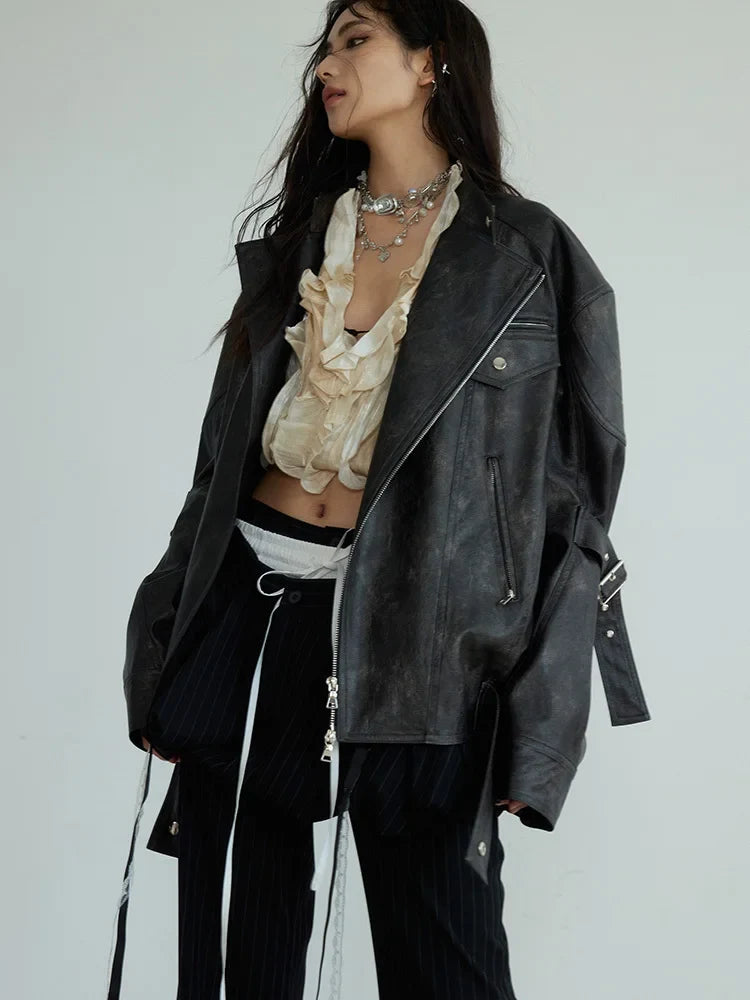 TEEK - Hakattua Vegan Leather Jacket JACKET TEEK MS