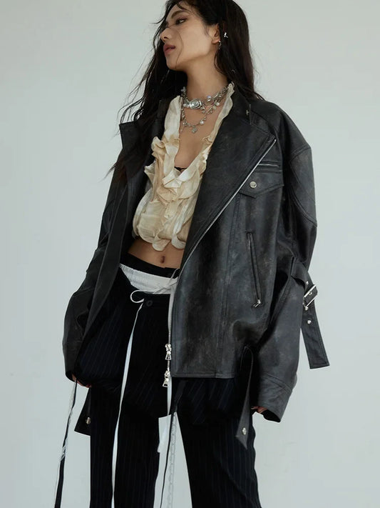 TEEK - Hakattua Vegan Leather Jacket JACKET TEEK MS