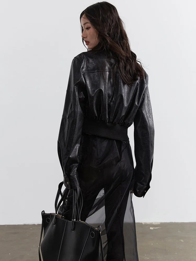 TEEK - Bataduh Vegan Leather Zipper Jacket JACKET TEEK MS